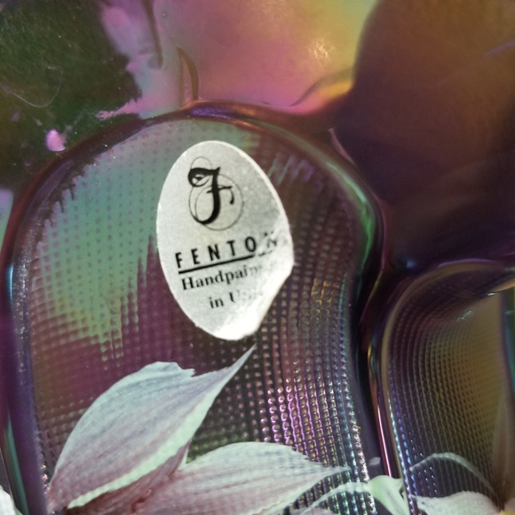 Fenton Art Glass Plum Wisteria Basket 75th Diamond Jubilee Collection Vintage - Picture 7 of 14